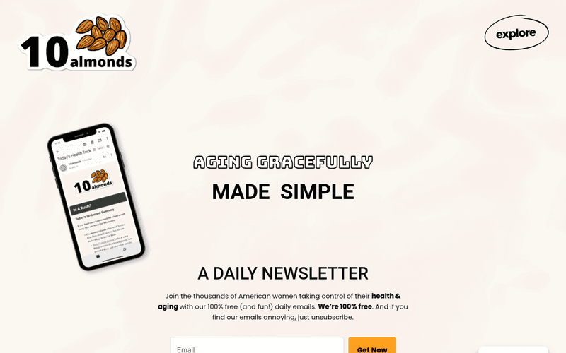 10 Almonds newsletter preview