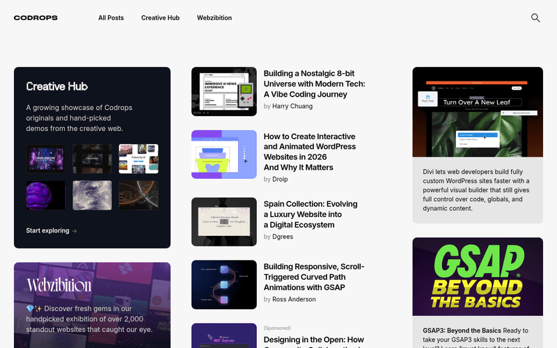 Codrops newsletter preview