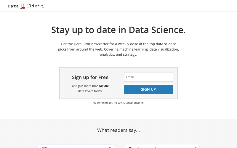 Data Elixir newsletter preview
