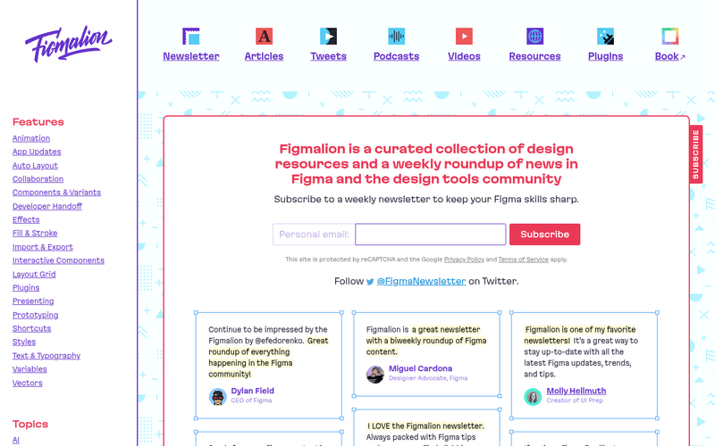 Figmalion newsletter preview