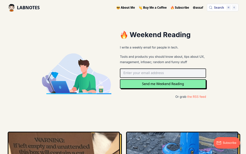 Labnotes newsletter preview