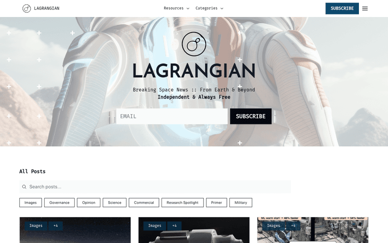 Lagrangian newsletter preview