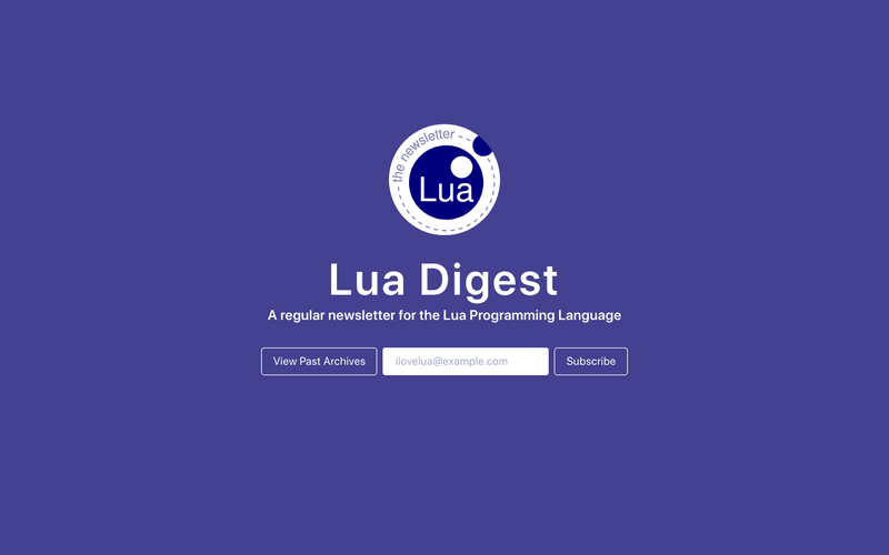 Lua Digest newsletter preview
