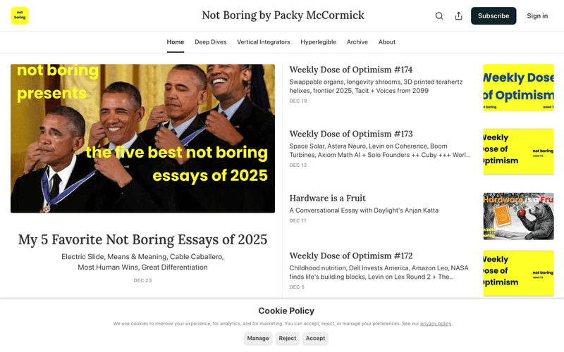 Not Boring newsletter preview