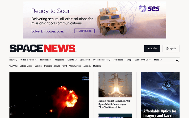 SpaceNews newsletter preview