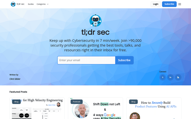 tl;dr sec newsletter preview