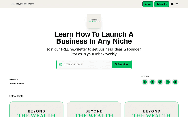 Beyond The Wealth newsletter preview