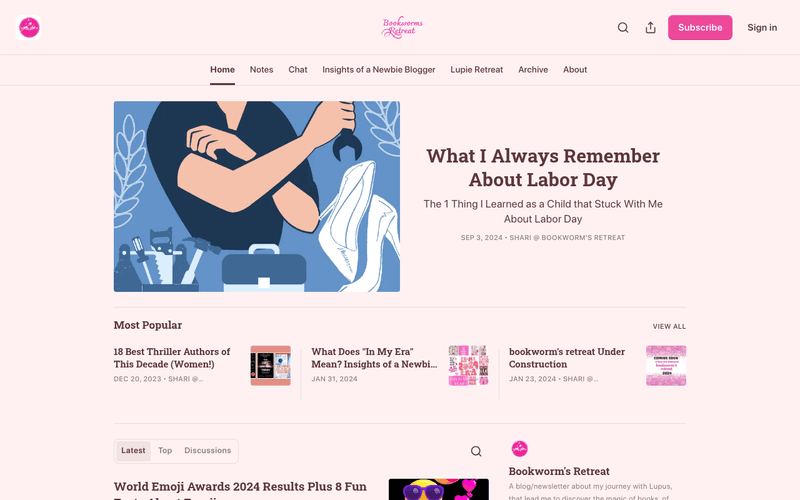 Bookworms Retreat newsletter preview