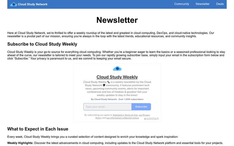 Cloud Study Weekly