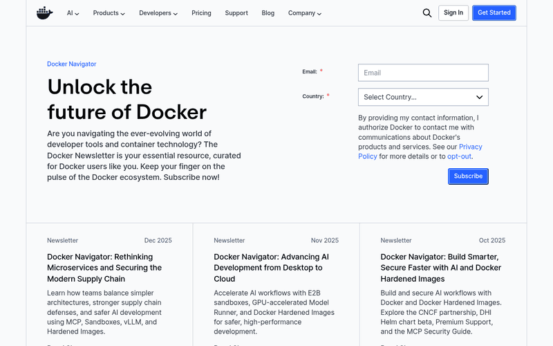 Docker Weekly newsletter preview