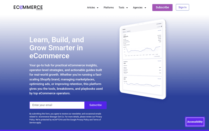 eCommerce Manager newsletter preview