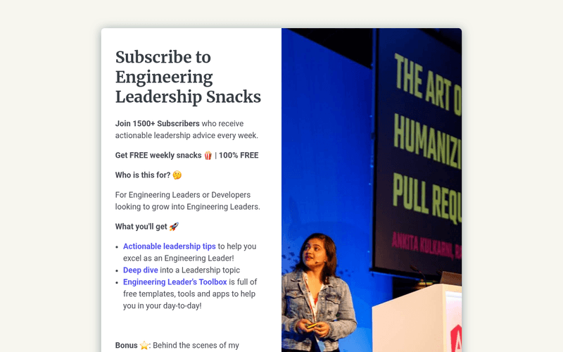 Engineering Leadership Snacks