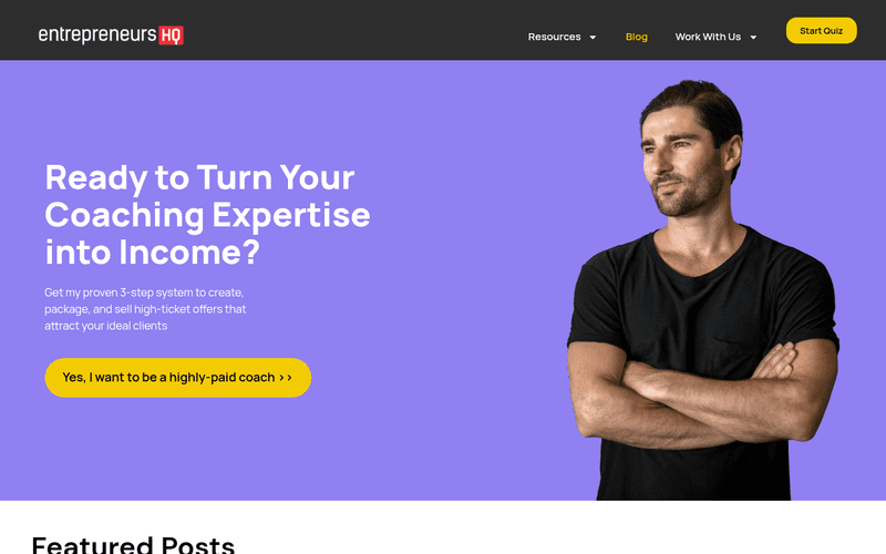 EntrepreneursHQ newsletter preview