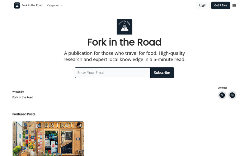 Fork in the Road newsletter preview