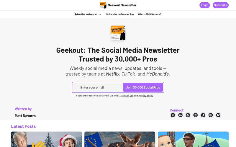 Geekout Newsletter newsletter preview