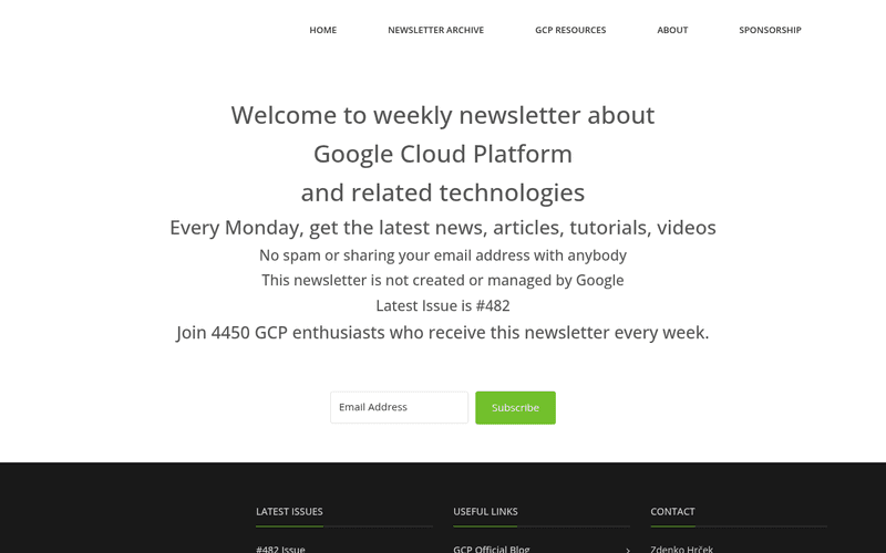 Google Cloud Weekly newsletter preview