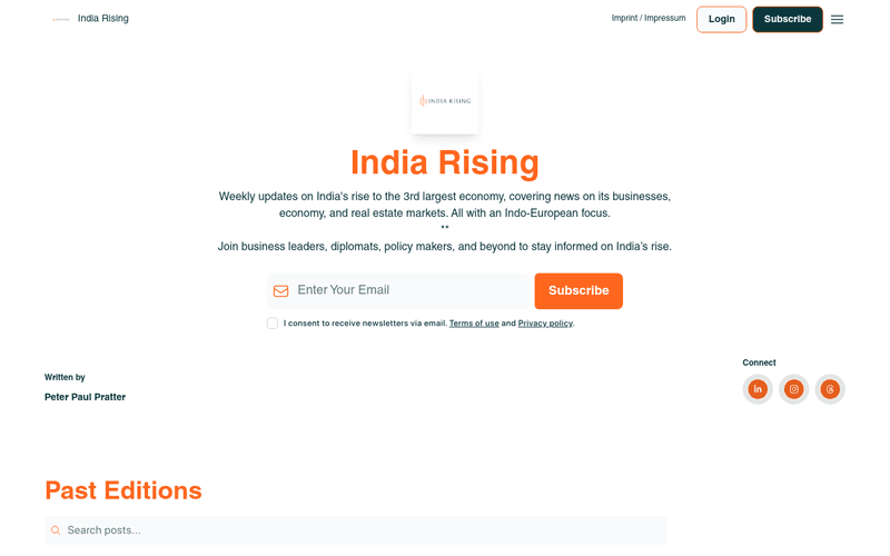 India Rising newsletter preview