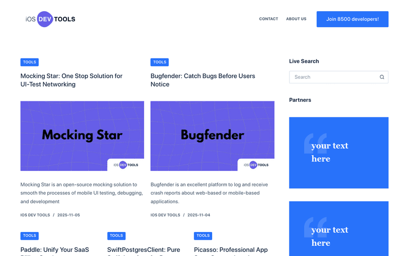 iOS Dev Tools Newsletter