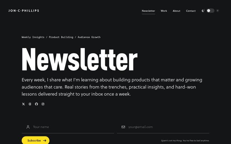 Jon C. Phillips newsletter preview