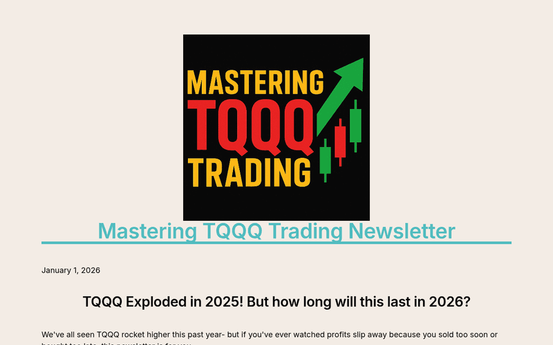 Mastering TQQQ Trading newsletter preview