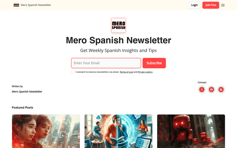 Mero Spanish Newsletter newsletter preview