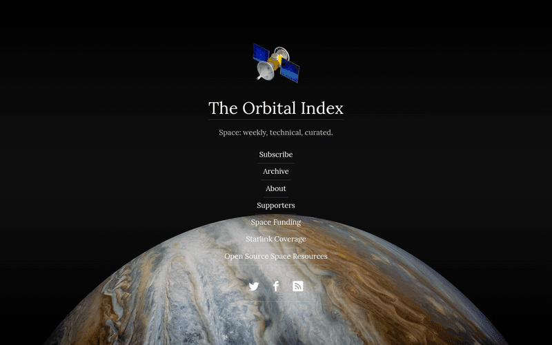 The Orbital Index newsletter preview