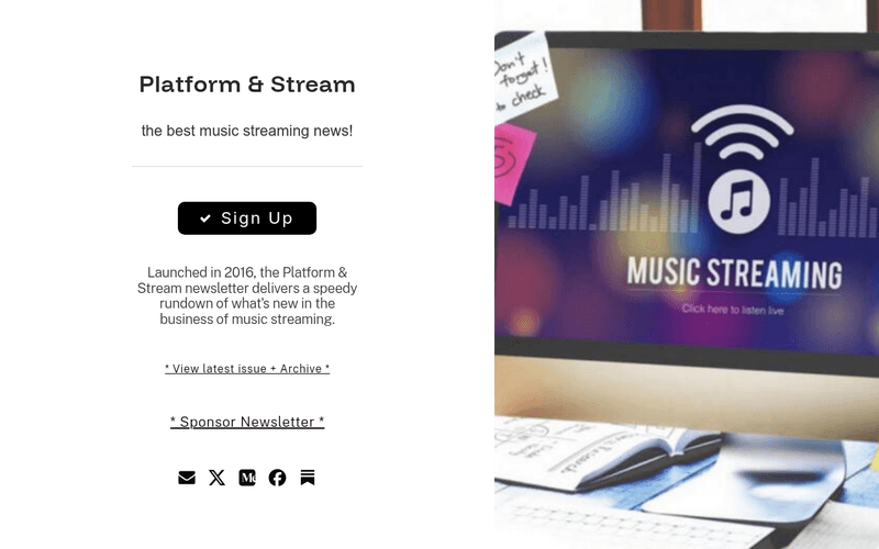 Platform & Stream newsletter preview