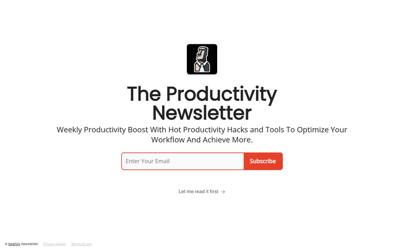 Productivity Newsletter
