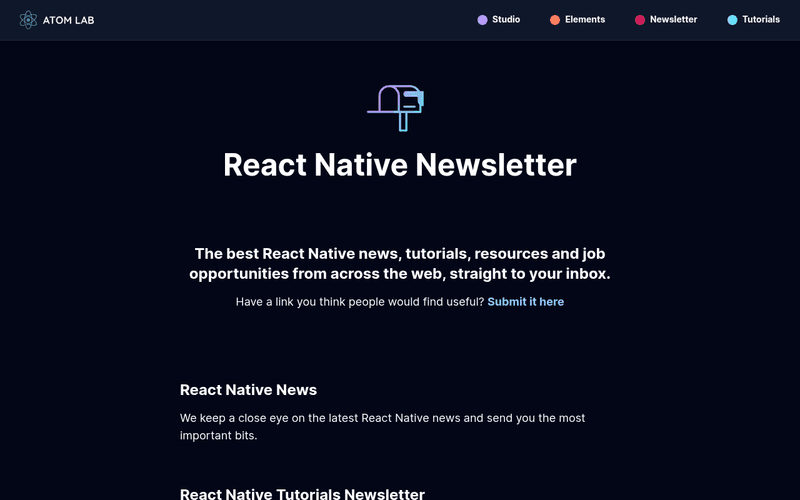 React Native Now newsletter preview