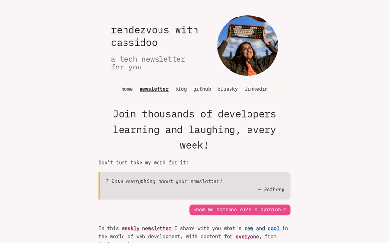 rendezvous with cassidoo