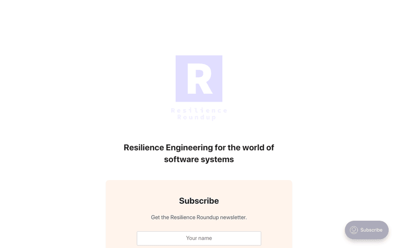Resilience Roundup newsletter preview