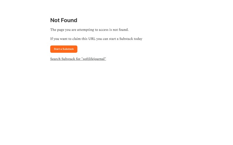 Soft Life Journal newsletter preview