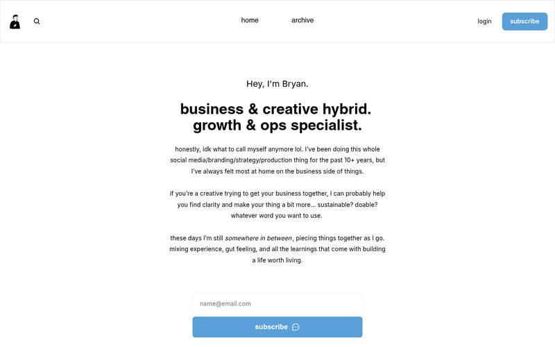 somewhere in between newsletter preview