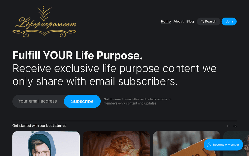 The Life Purpose Newsletter newsletter preview