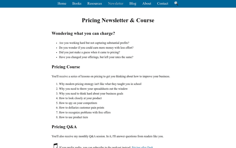 The Pricing Newsletter