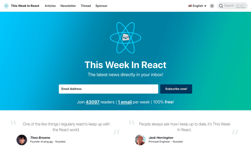 This Week In React newsletter preview