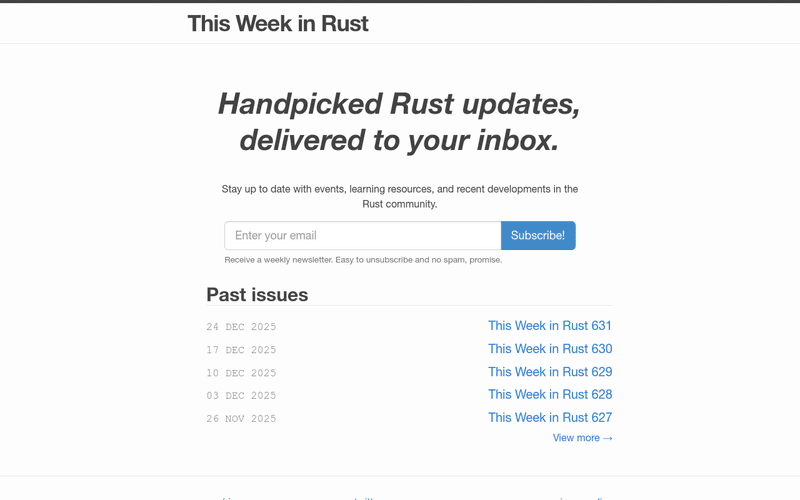 This Week in Rust newsletter preview