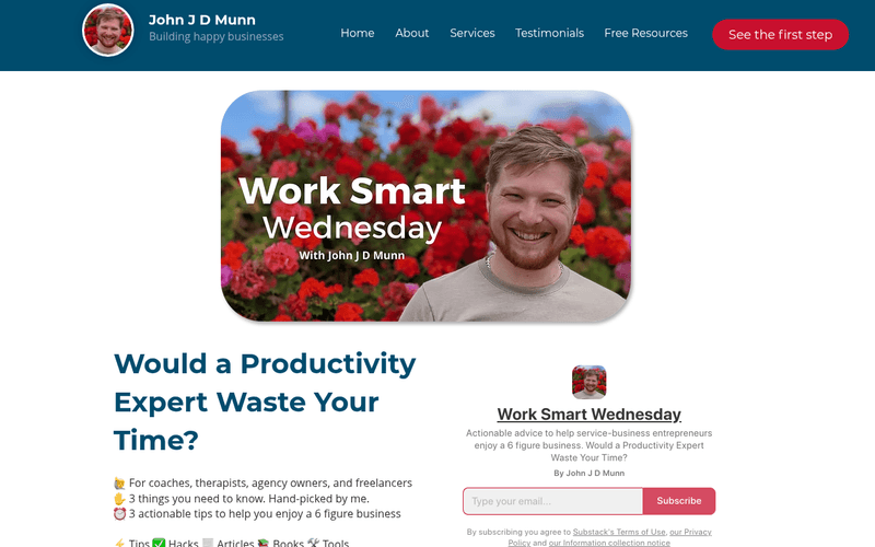 Work Smart Wednesday newsletter preview